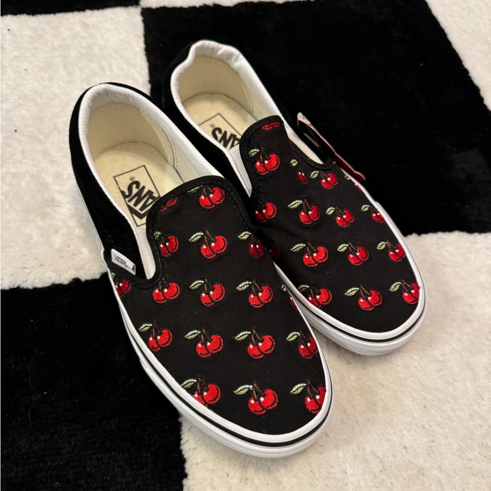 Vans Cherry Suede Slip Ons